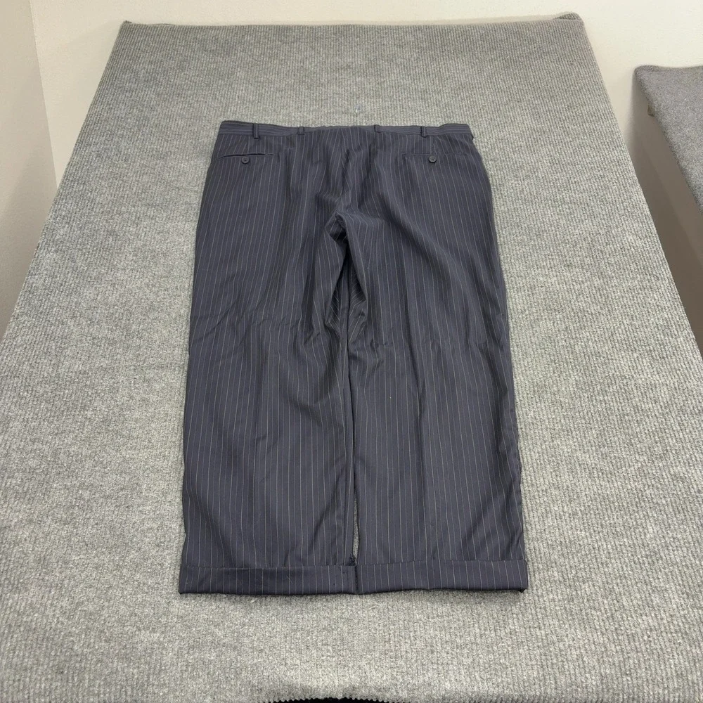 Brooks Brothers Suit Mens 48R 43W Navy Wool Pinstripe 1818 Madison Saxxon USA